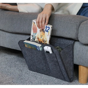 Felt Hanging Storage Bag – Bedside & Sofa Organizer